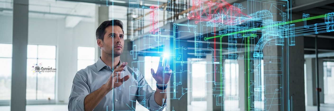 Architekten und Fachplaner koordinieren Planung und technische Auslegung von Gebäuden