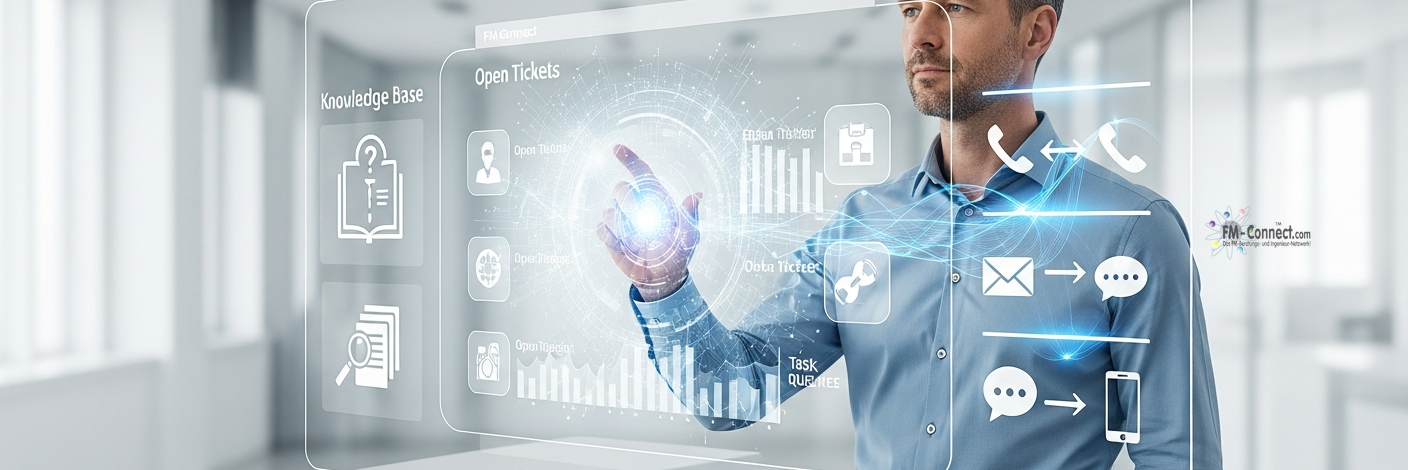 Service Desk unterstützt Nutzeranfragen und koordiniert Störungsmeldungen im Facility Management