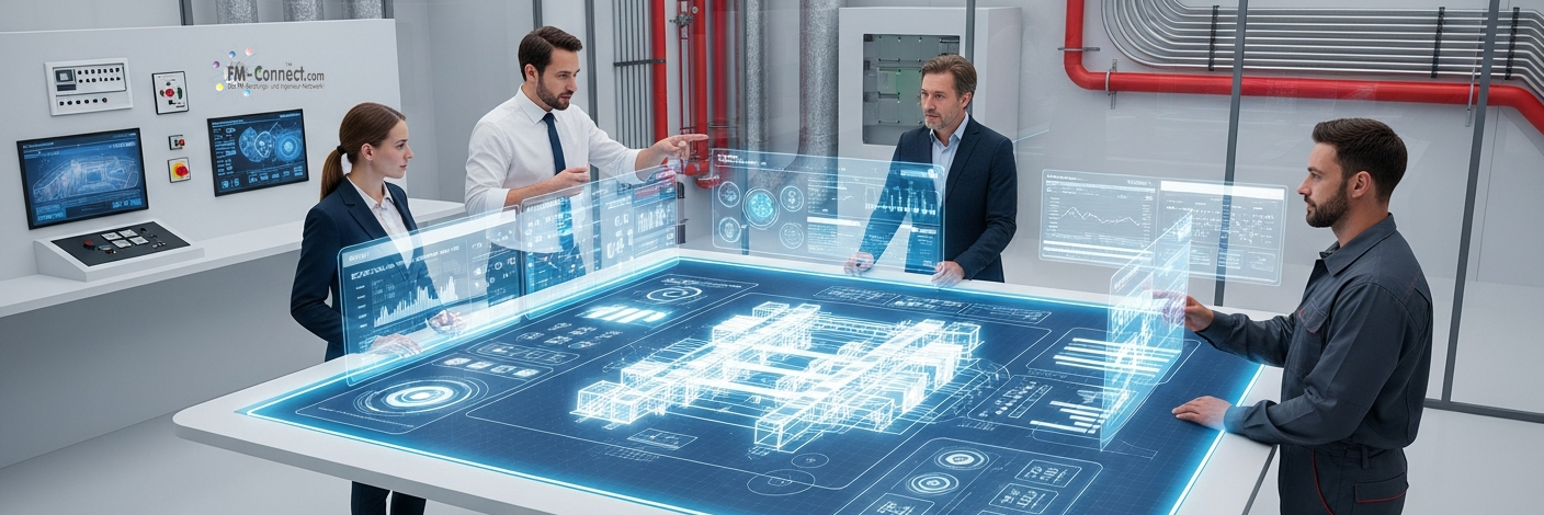 FM Team koordiniert Betrieb Wartung und Zusammenarbeit im Facility Management