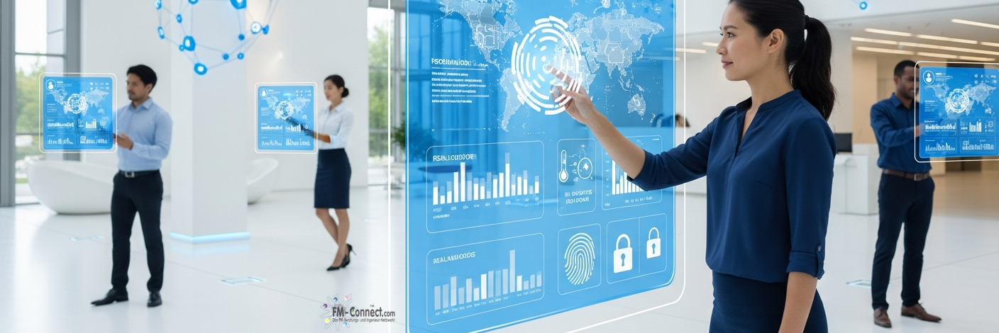 Nutzer verwenden Gebäude und Services im Facility Management Alltag