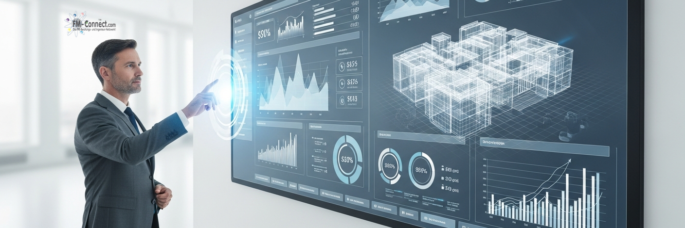CFO analysiert Finanzkennzahlen und steuert Unternehmensfinanzen im Facility Management